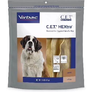 C.E.T. HEXtra Premium Oral Hygiene Chews for Large Dogs, over 51 pounds, 30 count