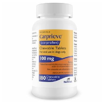 Carprieve (carprofen) Chewable Tablets for Dogs, 100 mg, 180 count