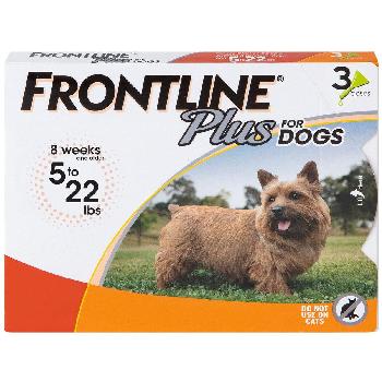 Frontline Plus for Dogs, 5-22 pounds, 3 doses