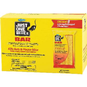 Just One Bite II Bar, Rat & Mouse Killer, 8 count of 1-pound bars