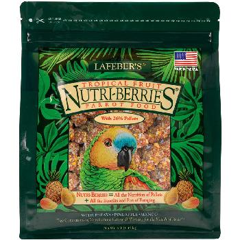 Lafeber's Tropical Fruit Nutri-Berries Parrot Bird Food, 3-lb bag