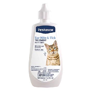 PetArmor Ear Mite & Tick Treatment for Cats 3 fl oz