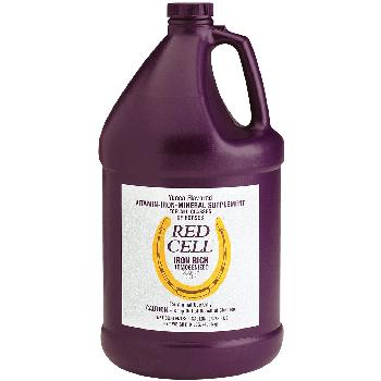 Red Cell Liquid Vitamin-Iron-Mineral Supplement for Horses 1 gallon bottle