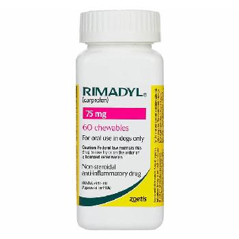 Rimadyl (Carprofen) Chewable Tablets for Dogs, 75 mg, 60 count