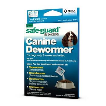Safe-Guard Canine Dewormer (fenbendazole), 3 pack, 2 g packets