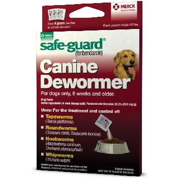 Safe-Guard Canine Dewormer (fenbendazole), 3 pack, 4 g packets