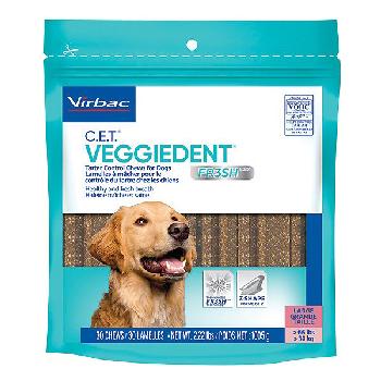 C.E.T. Veggiedent Fr3sh Tartar Control Chews for Large Dogs, over 66 pounds, 30 count