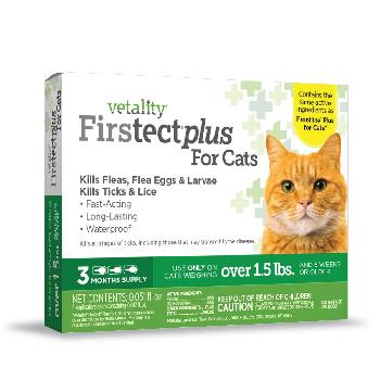 Vetality Firstect Plus For Cats over 1.5 lbs., 3 doses