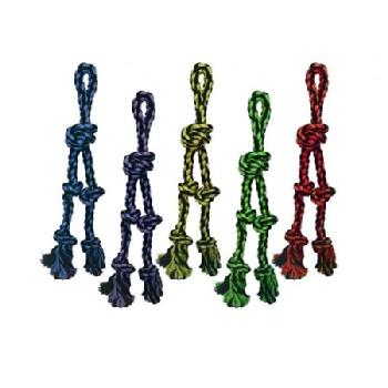 Multipet Nuts For Knots Rope Tug with 2 Danglers, 15 Inches