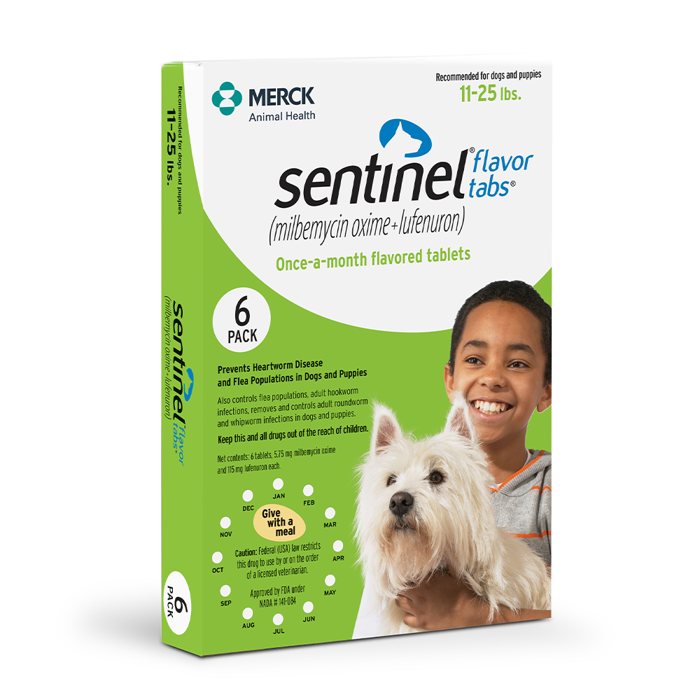 Sentinel Flavor Tabs (milbemycin oxime/lufenuron) for Small Dogs, 1125