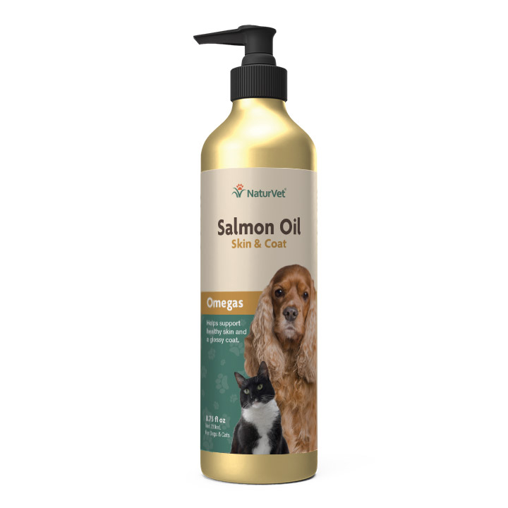 NaturVet Salmon Oil Plus Omegas for Dogs and Cats 8.75 oz Pet