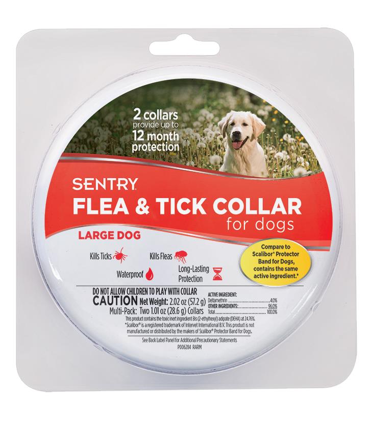 Sentry Flea and Tick Collar for Dogs, Large Dog, 2 Count Pet Supplies