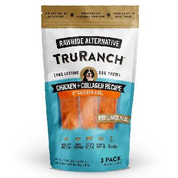 TruRanch Collagen Roll, Chicken flavored, 9 inch 3 count