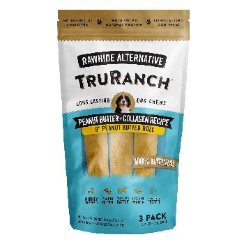 TruRanch Collagen Roll, Peanut Butter flavored, 9 inch 3 count