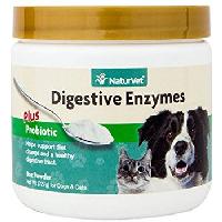 NaturVet Digestive Enzymes Plus Probiotic Powder 4 oz