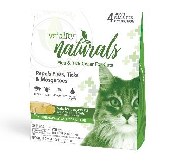 Vetality Naturals Flea & Tick Collar for Cats, 4 months, 1 count