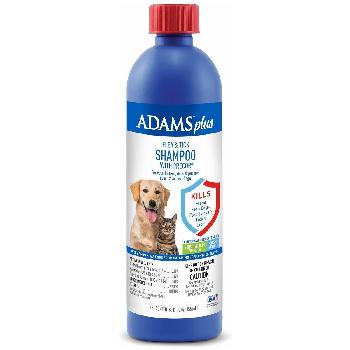 Adams Plus Flea and Tick Shampoo with Precor for Cats and Dogs, 12 ounces