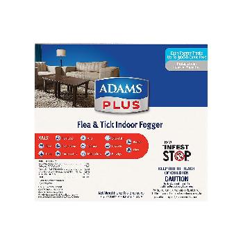 Adams Plus Flea and Tick Indoor Fogger 3 oz cans, 3 ct