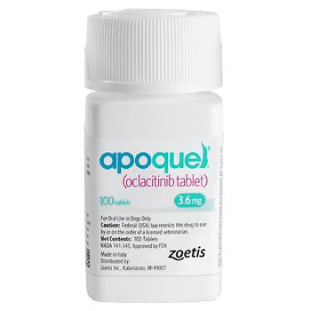 Apoquel (oclacitinib maleate) 3.6 mg Tablets, 100 Count