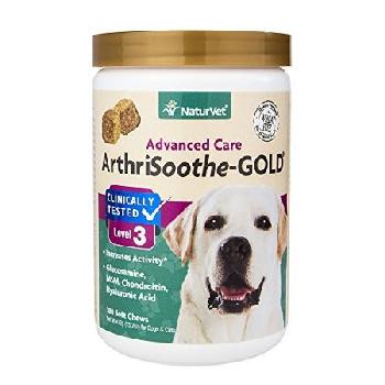 NaturVet ArthriSoothe-GOLD Advanced Care Soft Chews for Dogs and Cats, 180 count
