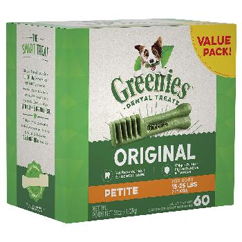Greenies Original Petite Dog Dental Treats, 36 ounces, 60 count