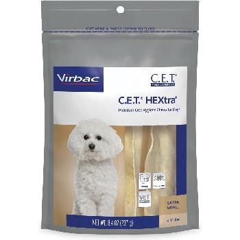 C.E.T. HEXtra Premium Oral Hygiene Chews for Extra Small Dogs, under 11 pounds, 30 count