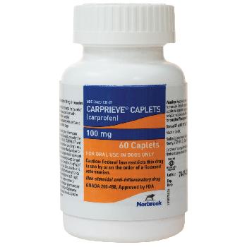 Carprieve Caplets (carprofen) for Dogs, 100 mg, 60 count