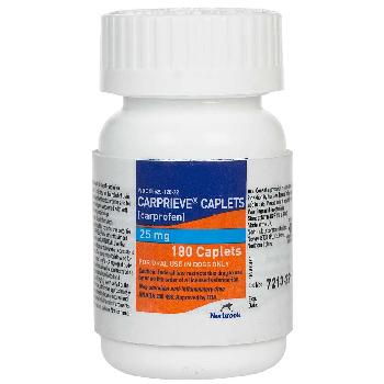 Carprieve Caplets (carprofen) for Dogs, 25 mg, 180 count
