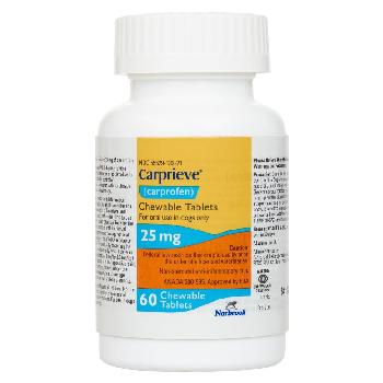 Carprieve (carprofen) Chewable Tablets for Dogs, 100 mg, 60 count