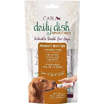Caru Daily Dish Smoothies Lickable Treats for Dogs - Peanut Butter 6 oz