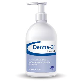 Derma-3 Liquid for Dogs and Cats, 8 oz/237 ml