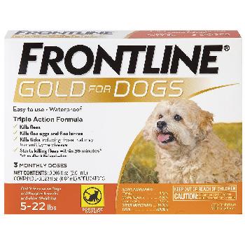 Frontline Gold for Dogs, 5-22 pounds, 3 doses