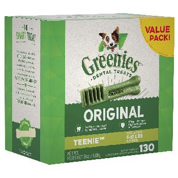 Greenies Original Teenie Dog Dental Treats, 36 ounces, 130 count
