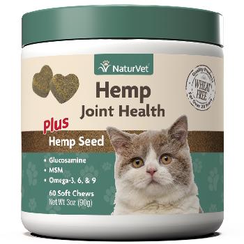 NaturVet Hemp Joint Health Cat Soft Chews 60 ct