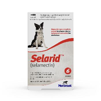 Selarid (selamectin) Topical Parasiticide for Dogs 20.1-40 lbs, 6 count