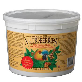 Lafeber's Nutri-Berries Parrot Bird Food, 3.25-lb tub