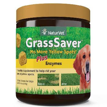 NaturVet GrassSaver Soft Chews Plus Enzymes for Dogs 120 ct