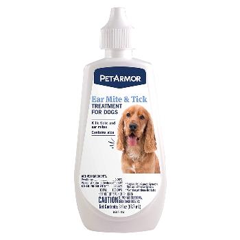PetArmor Ear Mite & Tick Treatment for Dogs 3 fl oz