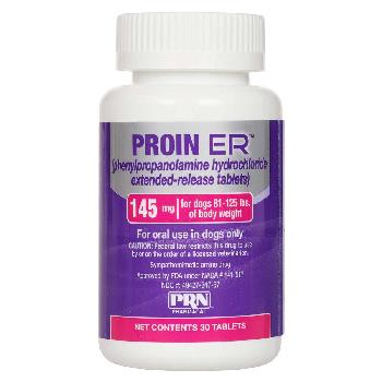 Proin ER (phenylpropanolamine hydrochloride extended-release tablets) for Dogs, 145 mg, 30 ct 
