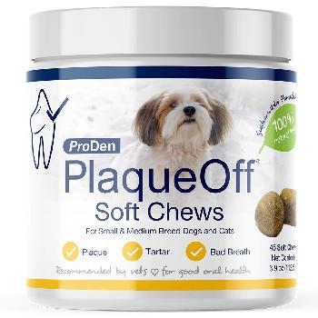 ProDen PlaqueOff Soft Chews with Natural Kelp, for Small & Medium Breed Dogs, 45ct