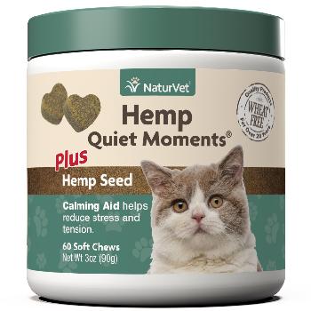 NaturVet Hemp Quiet Moments Cat Soft Chews 60 ct