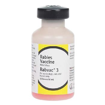 Rabvac 3 Rabies Vaccine for dogs, cats and horses, 10 doses, 10 mL