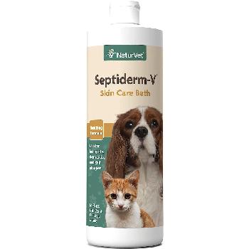 NaturVet Septiderm-V Bath for Dogs and Cats, 16 oz