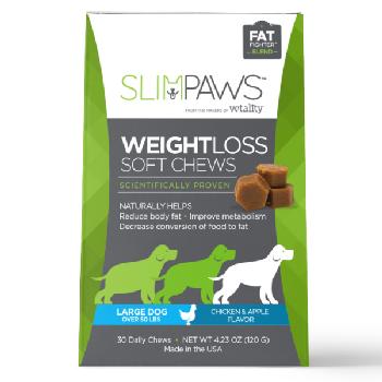 Vetality SlimPaws Weight Loss Soft Chews, Large Dog, Chicken & Apple, 30 Chews