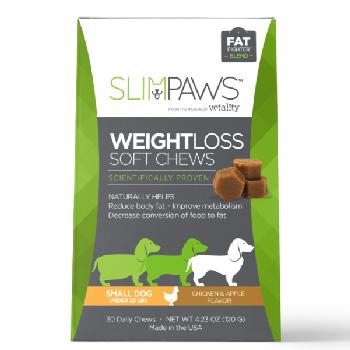 Vetality SlimPaws Weight Loss Soft Chews, Small Dog, Chicken & Apple, 30 Chews