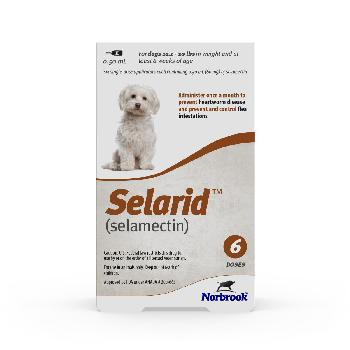 Selarid (selamectin) Topical Parasiticide for Dogs 10.1-20 lbs, 6 count