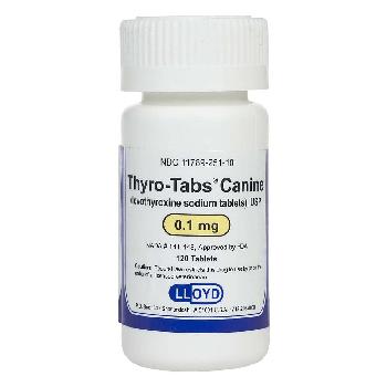 Thyro-Tabs Canine (levothyroxine sodium tablets), USP, 0.1 mg, 120 count