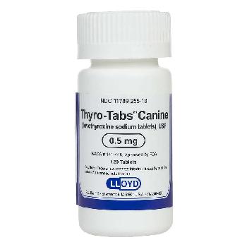 Thyro-Tabs Canine (levothyroxine sodium tablets), USP, 0.5 mg, 120 count
