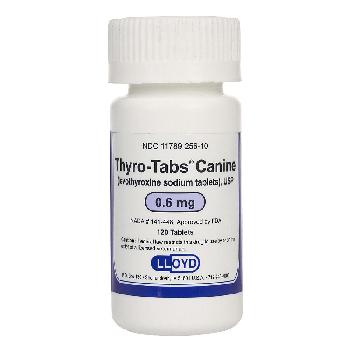 Thyro-Tabs Canine (levothyroxine sodium tablets), USP, 0.6 mg, 120 count