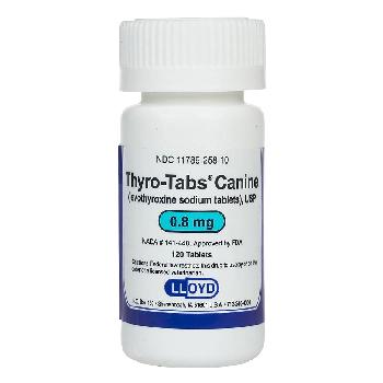 Thyro-Tabs Canine (levothyroxine sodium tablets), USP, 0.8 mg, 120 count